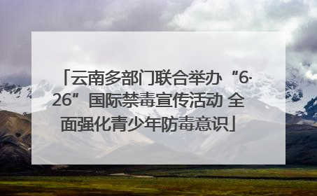 云南多部门联合举办“6·26”国际禁毒宣传活动 全面强化青少年防毒意识