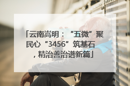 云南嵩明：“五微”聚民心“3456”筑基石，精治善治谱新篇