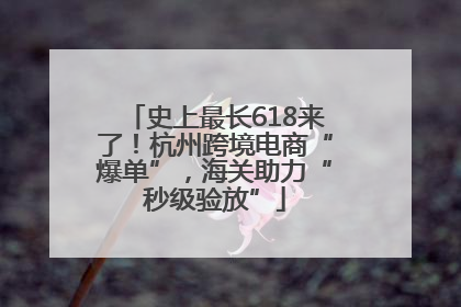 史上最长618来了！杭州跨境电商“爆单”，海关助力“秒级验放”