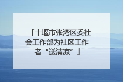 十堰市张湾区委社会工作部为社区工作者“送清凉”