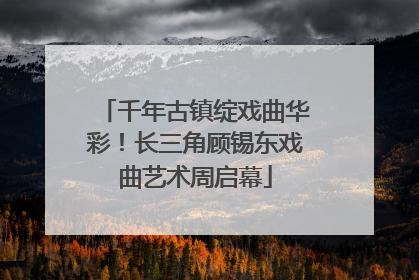 千年古镇绽戏曲华彩！长三角顾锡东戏曲艺术周启幕