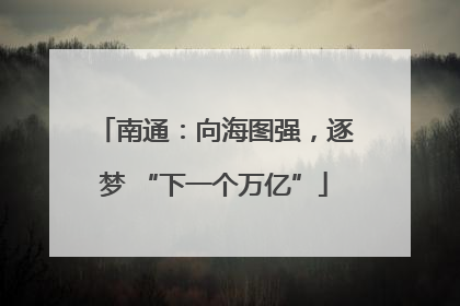 南通：向海图强，逐梦 “下一个万亿”