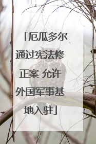 厄瓜多尔通过宪法修正案 允许外国军事基地入驻