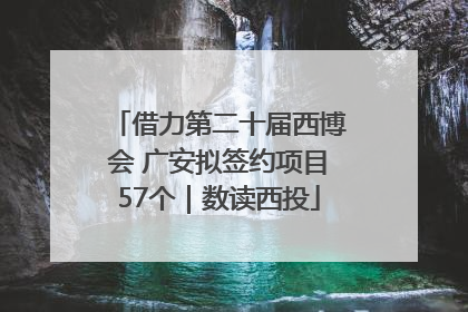 借力第二十届西博会 广安拟签约项目57个｜数读西投