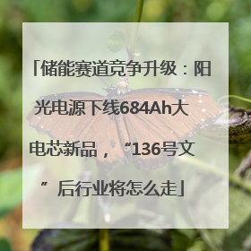 储能赛道竞争升级：阳光电源下线684Ah大电芯新品，“136号文”后行业将怎么走