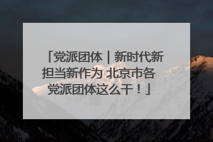 党派团体｜新时代新担当新作为 北京市各党派团体这么干！