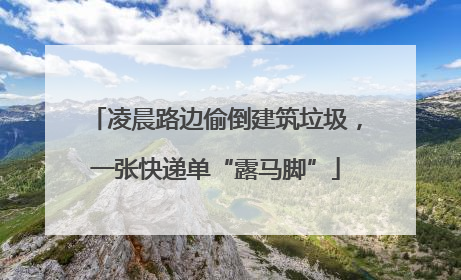 凌晨路边偷倒建筑垃圾，一张快递单“露马脚”