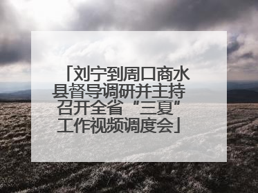 刘宁到周口商水县督导调研并主持召开全省“三夏”工作视频调度会