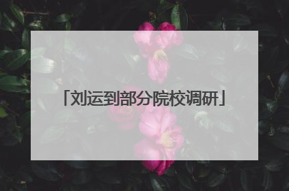 刘运到部分院校调研
