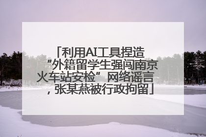 利用AI工具捏造 “外籍留学生强闯南京火车站安检”网络谣言，张某燕被行政拘留