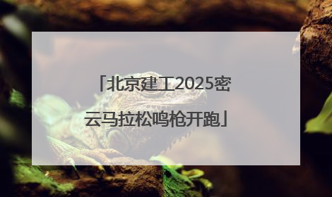 北京建工2025密云马拉松鸣枪开跑
