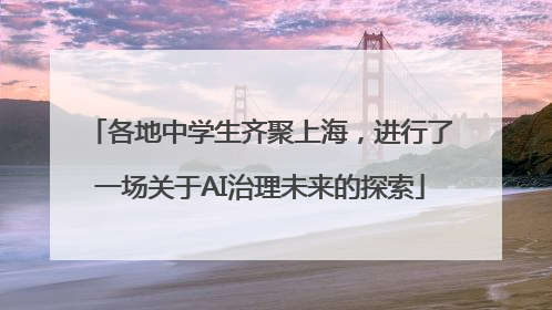 各地中学生齐聚上海，进行了一场关于AI治理未来的探索