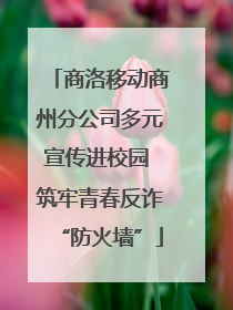 商洛移动商州分公司多元宣传进校园 筑牢青春反诈“防火墙”