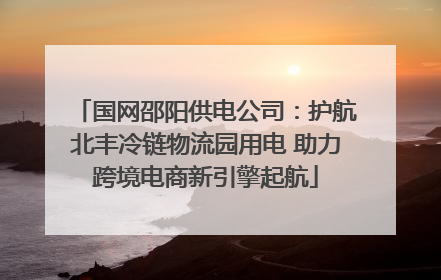 国网邵阳供电公司：护航北丰冷链物流园用电 助力跨境电商新引擎起航