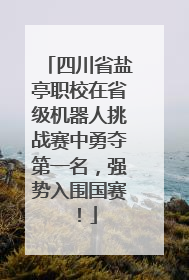 四川省盐亭职校在省级机器人挑战赛中勇夺第一名，强势入围国赛！