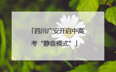 四川广安开启中高考“静音模式”