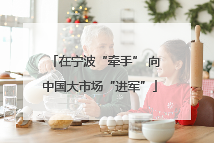 在宁波“牵手” 向中国大市场“进军”