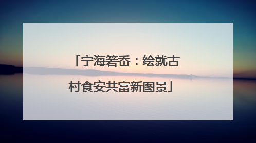 宁海箬岙：绘就古村食安共富新图景