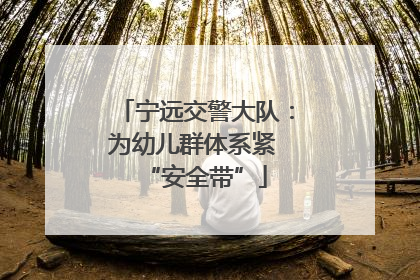 宁远交警大队：为幼儿群体系紧 “安全带”
