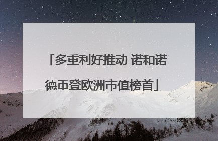 多重利好推动 诺和诺德重登欧洲市值榜首