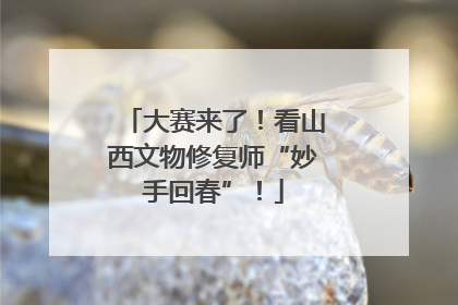 大赛来了！看山西文物修复师“妙手回春”！