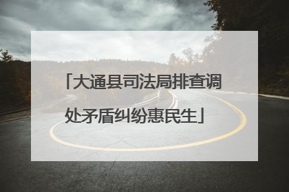 大通县司法局排查调处矛盾纠纷惠民生