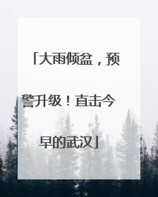 大雨倾盆，预警升级！直击今早的武汉