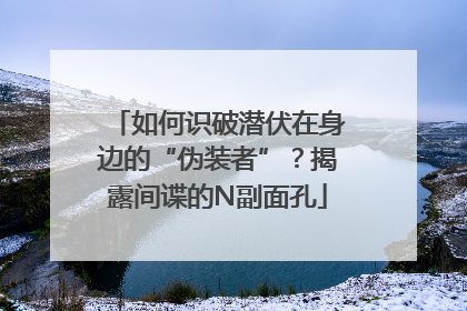 如何识破潜伏在身边的“伪装者”？揭露间谍的N副面孔