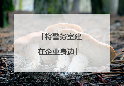 将警务室建在企业身边
