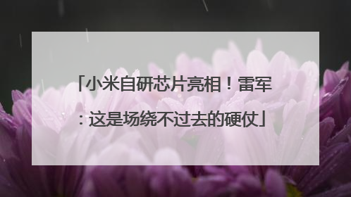 小米自研芯片亮相！雷军：这是场绕不过去的硬仗