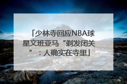 少林寺回应NBA球星文班亚马“剃发闭关”：人确实在寺里