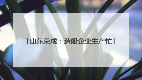 山东荣成：造船企业生产忙