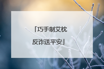 巧手制艾枕 反诈送平安