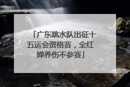 广东跳水队出征十五运会资格赛，全红婵养伤不参赛