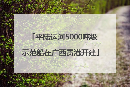 平陆运河5000吨级示范船在广西贵港开建