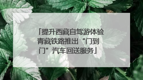 提升西藏自驾游体验 青藏铁路推出“门到门”汽车回送服务