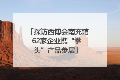 探访西博会南充馆 62家企业携“拳头”产品参展
