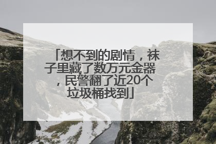 想不到的剧情，袜子里藏了数万元金器，民警翻了近20个垃圾桶找到