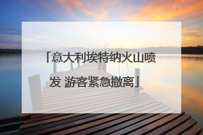 意大利埃特纳火山喷发 游客紧急撤离