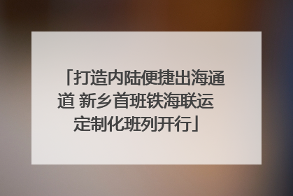 打造内陆便捷出海通道 新乡首班铁海联运定制化班列开行