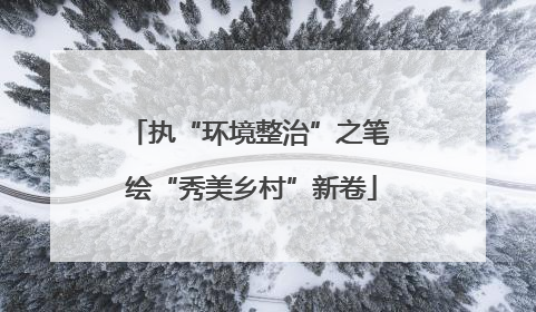 执“环境整治”之笔 绘“秀美乡村”新卷