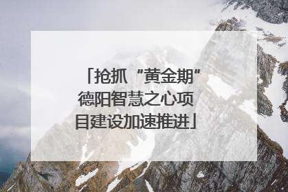 抢抓“黄金期” 德阳智慧之心项目建设加速推进