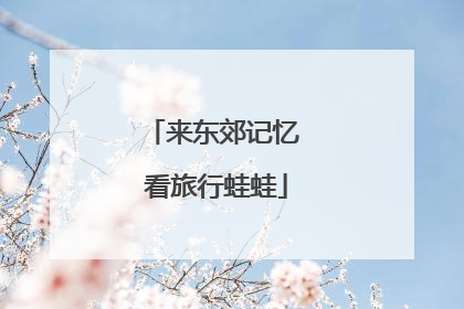 来东郊记忆 看旅行蛙蛙