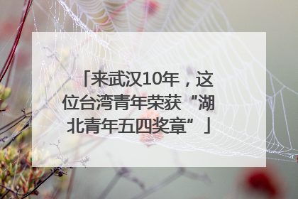 来武汉10年，这位台湾青年荣获“湖北青年五四奖章”