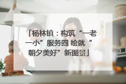 杨林镇：构筑“一老一小”服务圈 绘就“朝夕美好”新图景