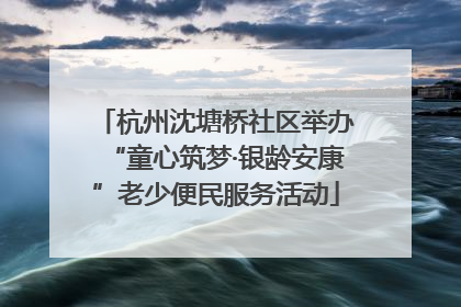杭州沈塘桥社区举办“童心筑梦·银龄安康”老少便民服务活动