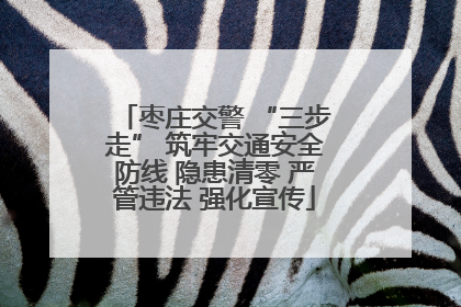 枣庄交警 “三步走” 筑牢交通安全防线 隐患清零 严管违法 强化宣传