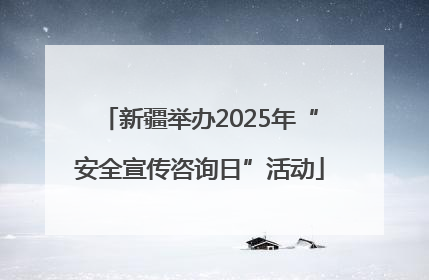 新疆举办2025年“安全宣传咨询日”活动