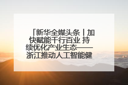新华全媒头条丨加快赋能千行百业 持续优化产业生态——浙江推动人工智能健康有序发展观察