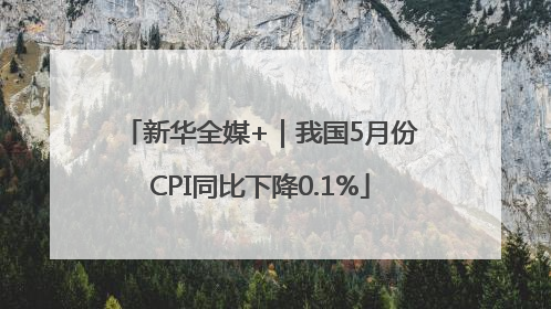 新华全媒+｜我国5月份CPI同比下降0.1%